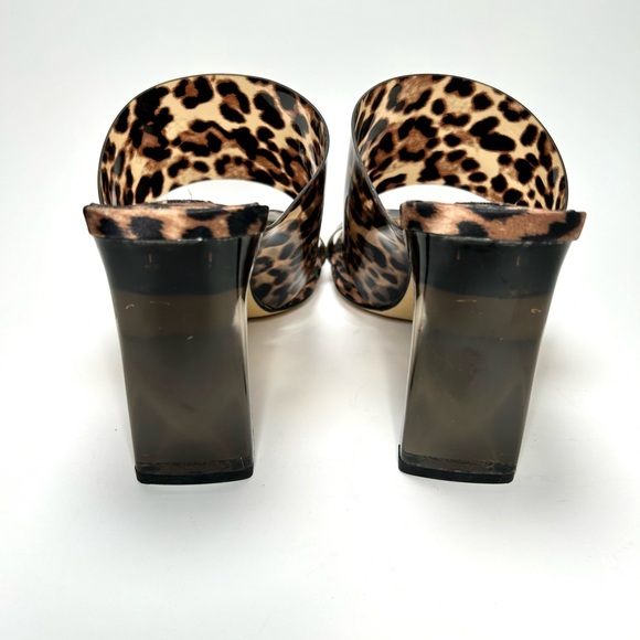 Zara Leopard Print Open Toed Heeled Mules | 39 - Picture 3 of 7